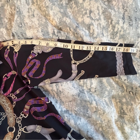 J. Mclaughlin Catalina Cloth Top Sz M Knit Signature Equestrian Print Classic - Picture 15 of 15